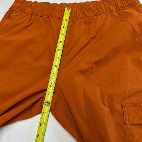 Eddie Bauer Womens First Ascent Pants Size 12 Hiking Outdoors Orange Nylon Cargo - Picture 9 of 12